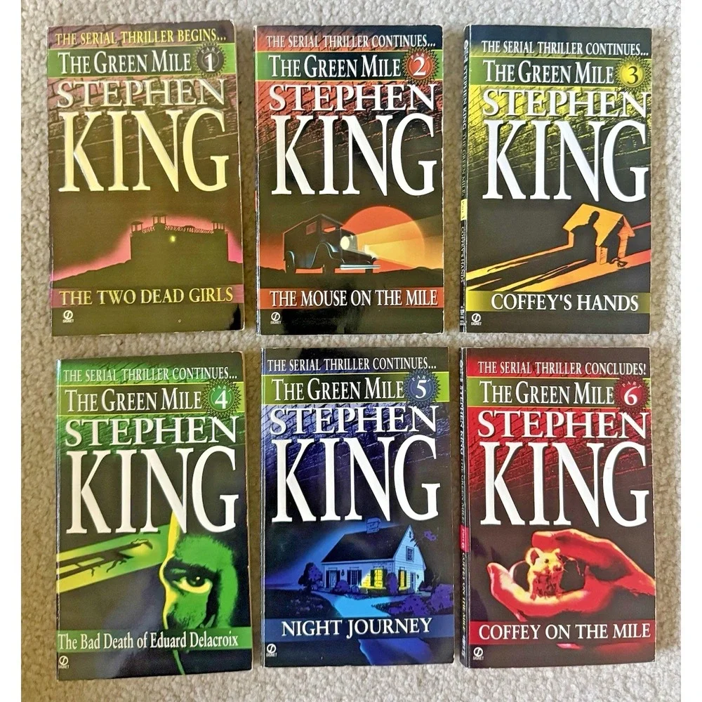 1996 Stephen King The Green Mile‎ Serial Thriller Complete Set 1-6 First Edition